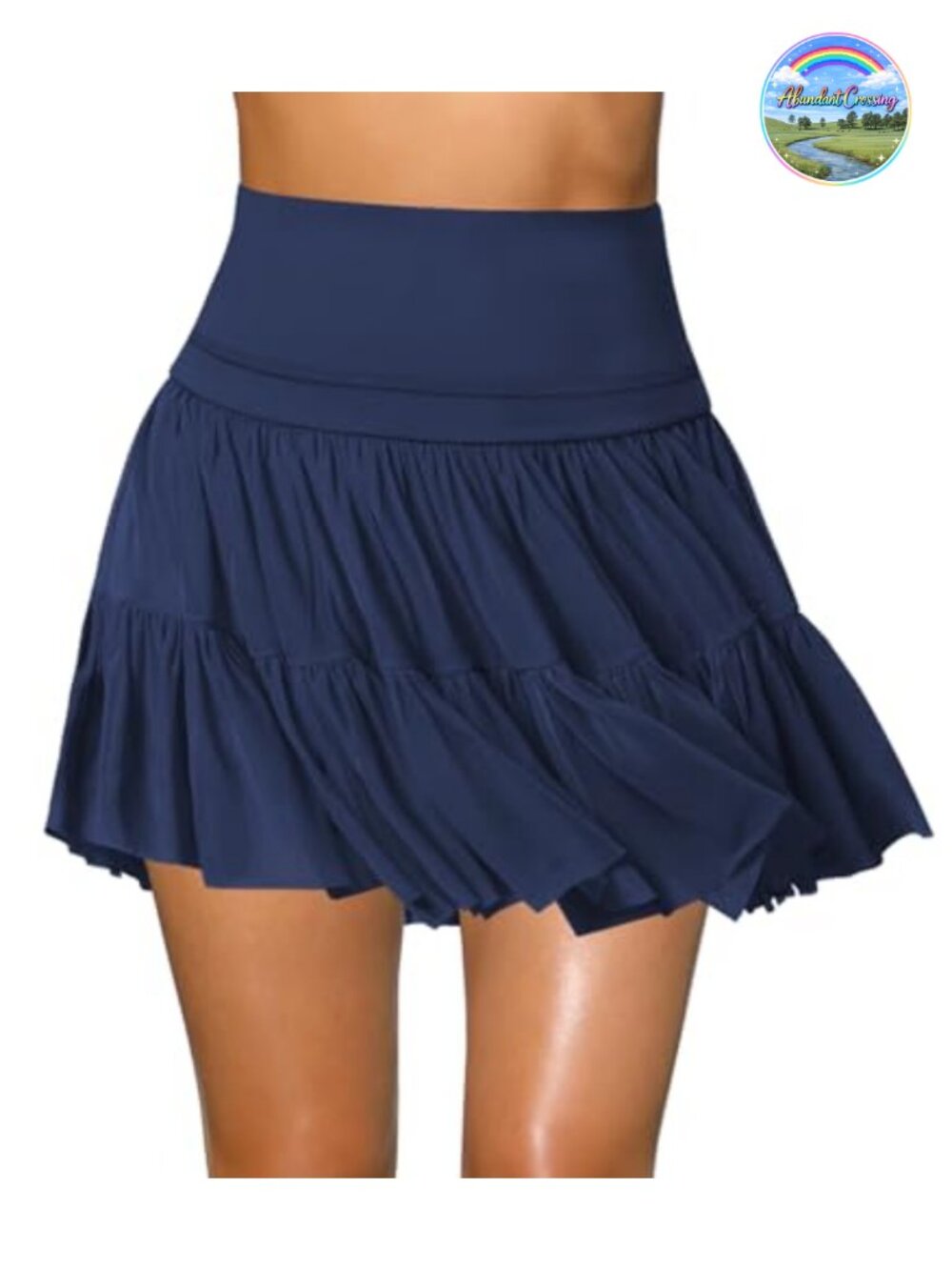 Women's Mini Skort Pleated Ruffle Tennis Skirt with Pockets
